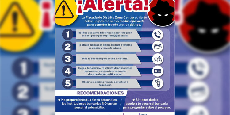 Advierte Fiscalía sobre posible nueva modalidad de fraude
