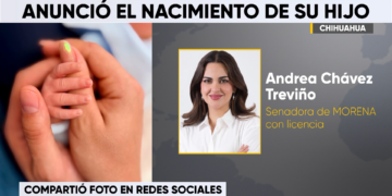 Andrea Chávez anuncia el nacimiento de su primer hijo