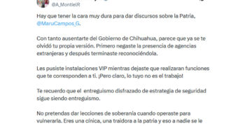 “Cínica” y “traidora a la patria” responde Ariadna Montiel a Maru Campos