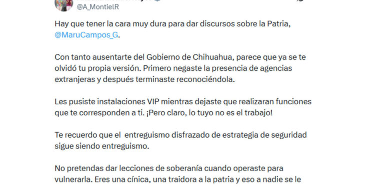 “Cínica” y “traidora a la patria” responde Ariadna Montiel a Maru Campos