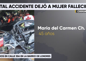 Muere mujer en choque entre vehículo de plataforma y auto conducido por un adolescente
