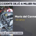 Muere mujer en choque entre vehículo de plataforma y auto conducido por un adolescente