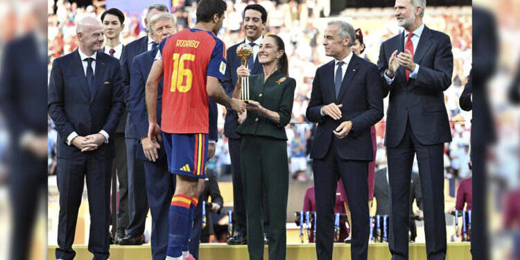 Participa Claudia Sheinbaum en la premiación de la final de la Copa Mundial de la FIFA 2026