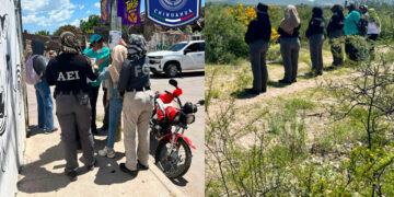 Realiza FGE Sur operativo de rastreo pedestre y pega de pesquisas en comunidades de Jiménez y Coronado