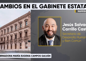 Maru Campos nombra a Jesús Salvador Carrillo como nuevo secretario de Desarrollo Humano y Bien Común