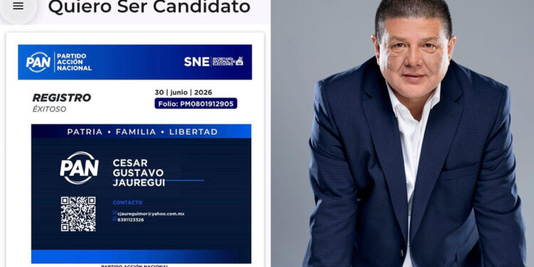 Se registra César Jáuregui Moreno en el proceso interno del PAN por la alcaldía de Chihuahua