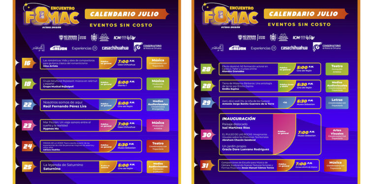 Presenta Municipio calendario de actividades de julio del Encuentro FOMAC 8