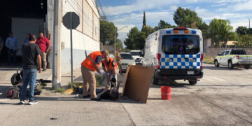 Motociclista resulta lesionado tras choque en la colonia Nombre de Dios