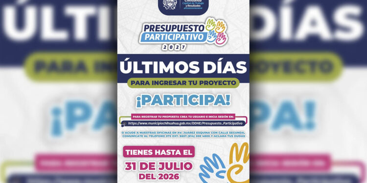 Última semana para ingresar proyectos al Presupuesto Participativo 2027: Municipio