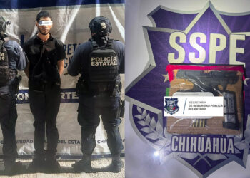Detienen a joven de 19 años de edad con arma de fuego en Aldama