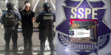 Detienen a joven de 19 años de edad con arma de fuego en Aldama