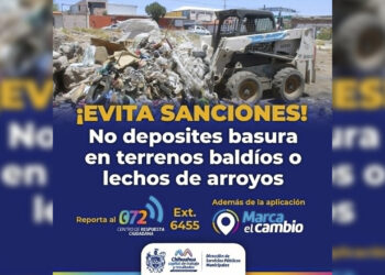 Evita sanciones, no deposites basura o escombro en terrenos baldíos y lechos de arroyos