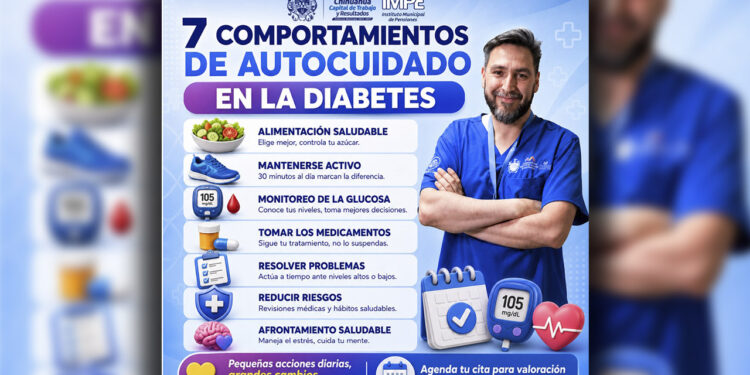 Invita Gobierno Municipal a conocer y aplicar los siete autocuidados de la diabetes
