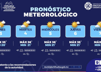 Se esperan temperaturas de hasta 36°C esta semana en Chihuahua
